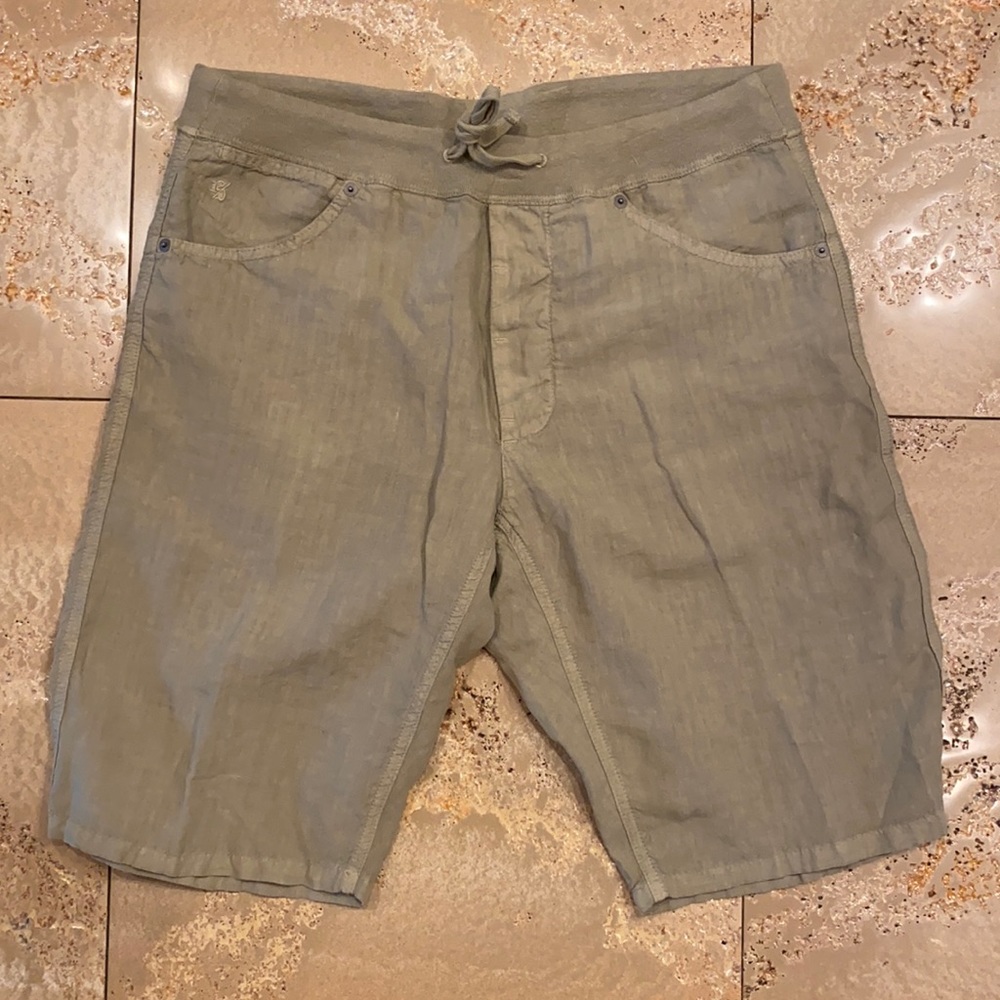 120% Lino Mens 100% Linen Lightweight Bermuda Shorts BRAND NEW